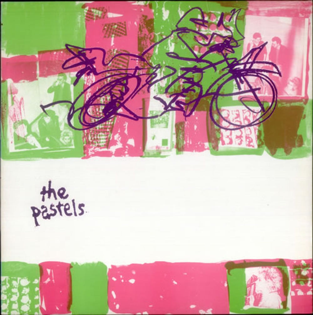 The Pastels Truck Train Tractor - pink/green sleeve UK 12" vinyl single (12 inch record / Maxi-single) GLASS12048