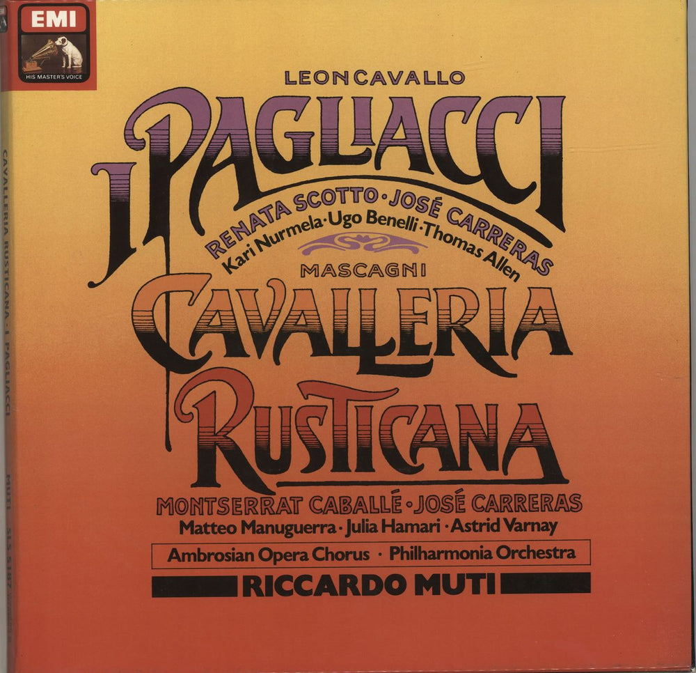 The Philharmonia Orchestra Leoncavallo: I Pagliacci / Mascagni: Cavalleria Rusticana UK Vinyl Box Set SLS5187