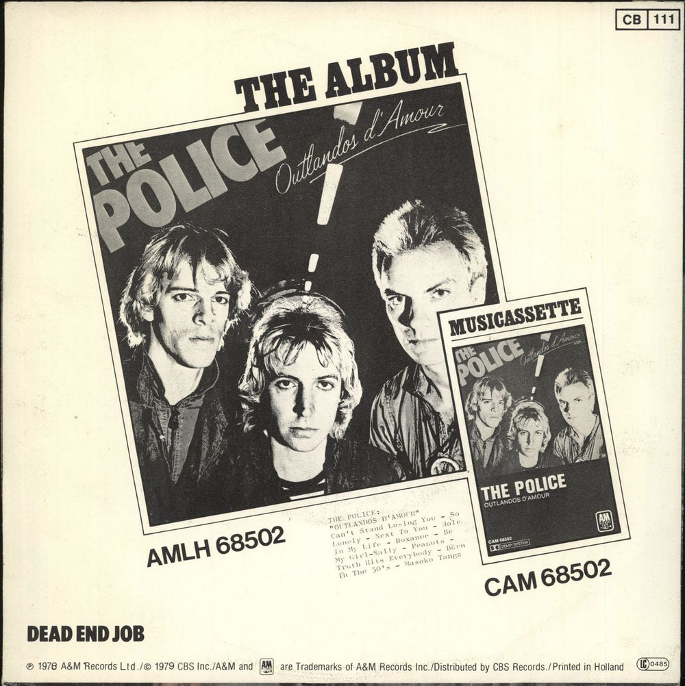 The Police Can't Stand Losing You Dutch 7" vinyl single (7 inch record / 45)