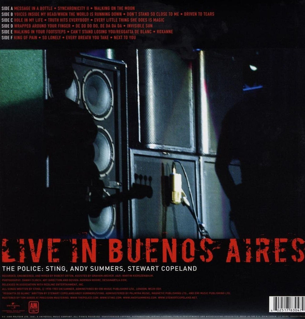 The Police Certifiable: Live In Buenos Aires - Sealed UK 3-LP vinyl record set (Triple LP Album) POL3LCE801369