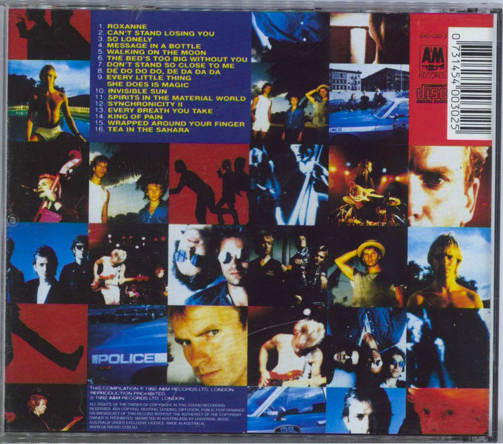 The Police Greatest Hits Australian CD album (CDLP) 731454003025