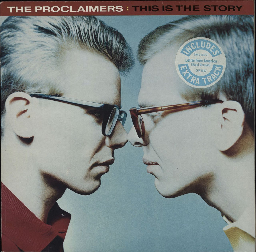 The Proclaimers This Is The Story - Extra Track Sticker UK vinyl LP album (LP record) CHR1602