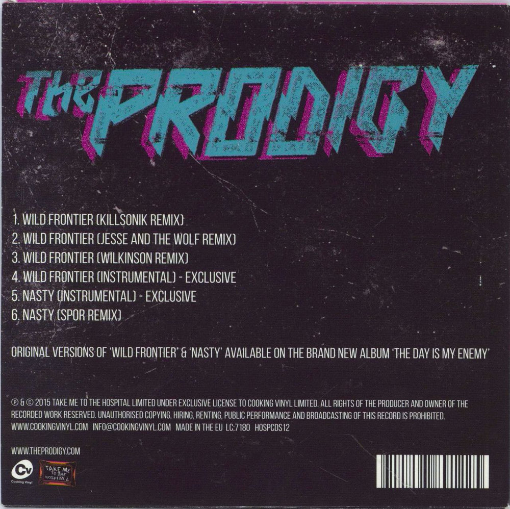 The Prodigy Wild Frontier UK CD single (CD5 / 5") 711297891225