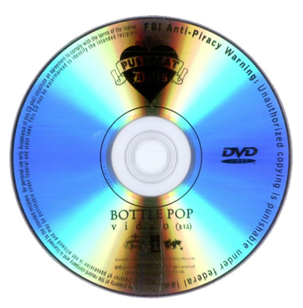 The Pussycat Dolls Bottle Pop Video US Promo promo DVD-R DVD-R