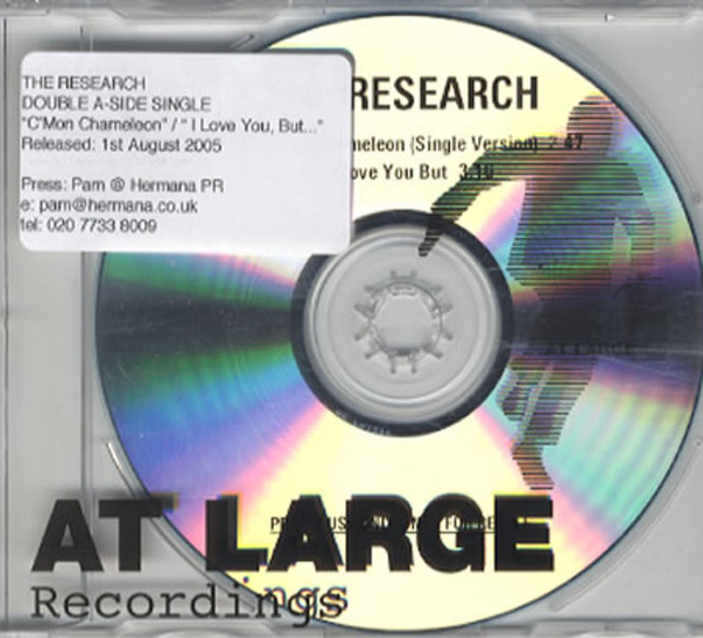 The Research C'Mon Chameleon/I Love You But... UK CD-R acetate CD-R ACETATE