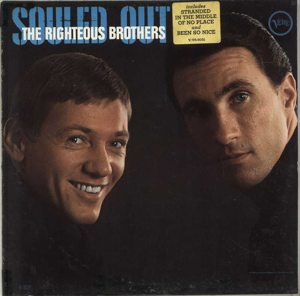 The Righteous Brothers Souled Out US vinyl LP album (LP record) V-5031