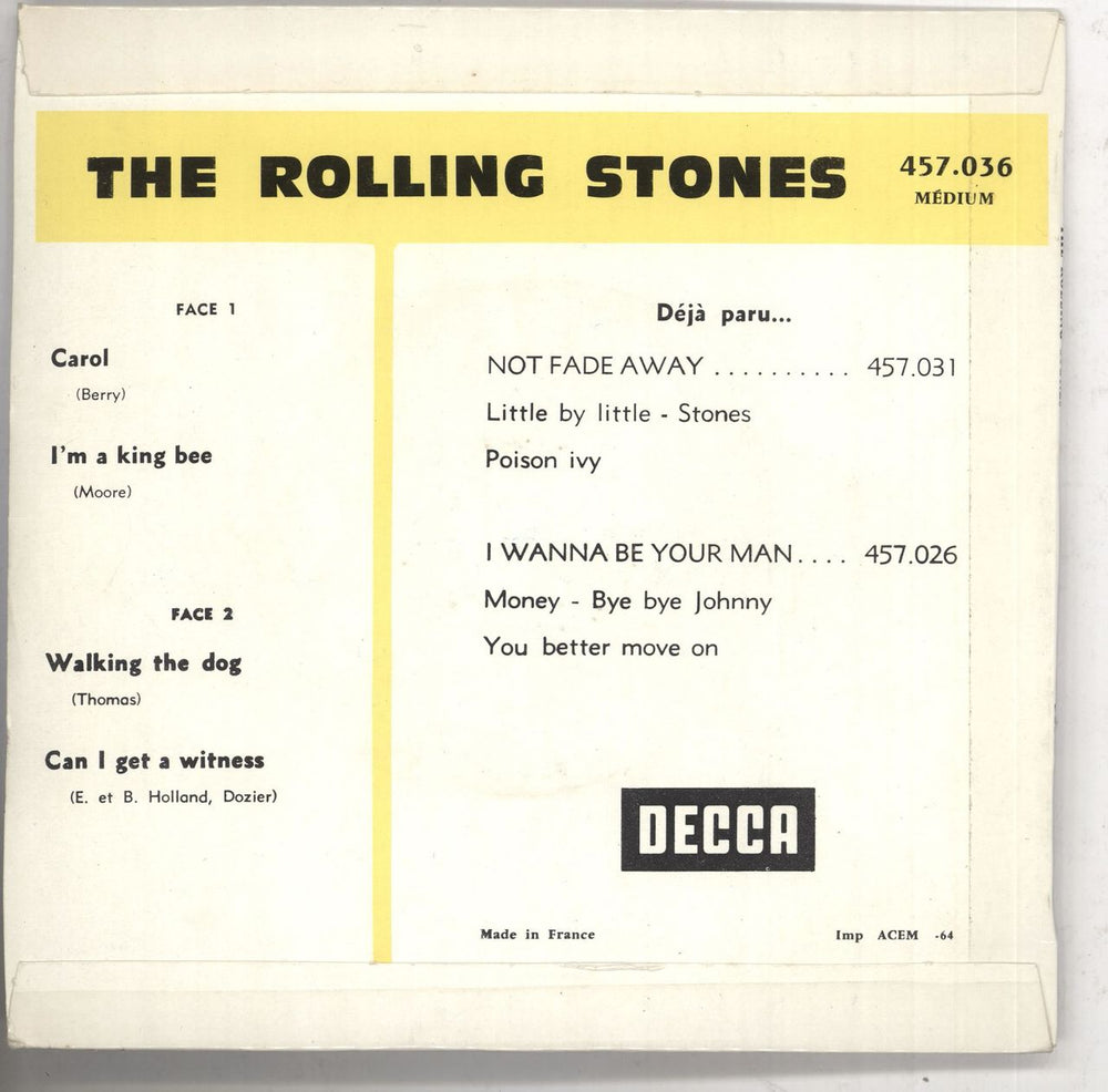 The Rolling Stones Carol E.P. - 64 French 7" vinyl single (7 inch record / 45) ROL07CA55421