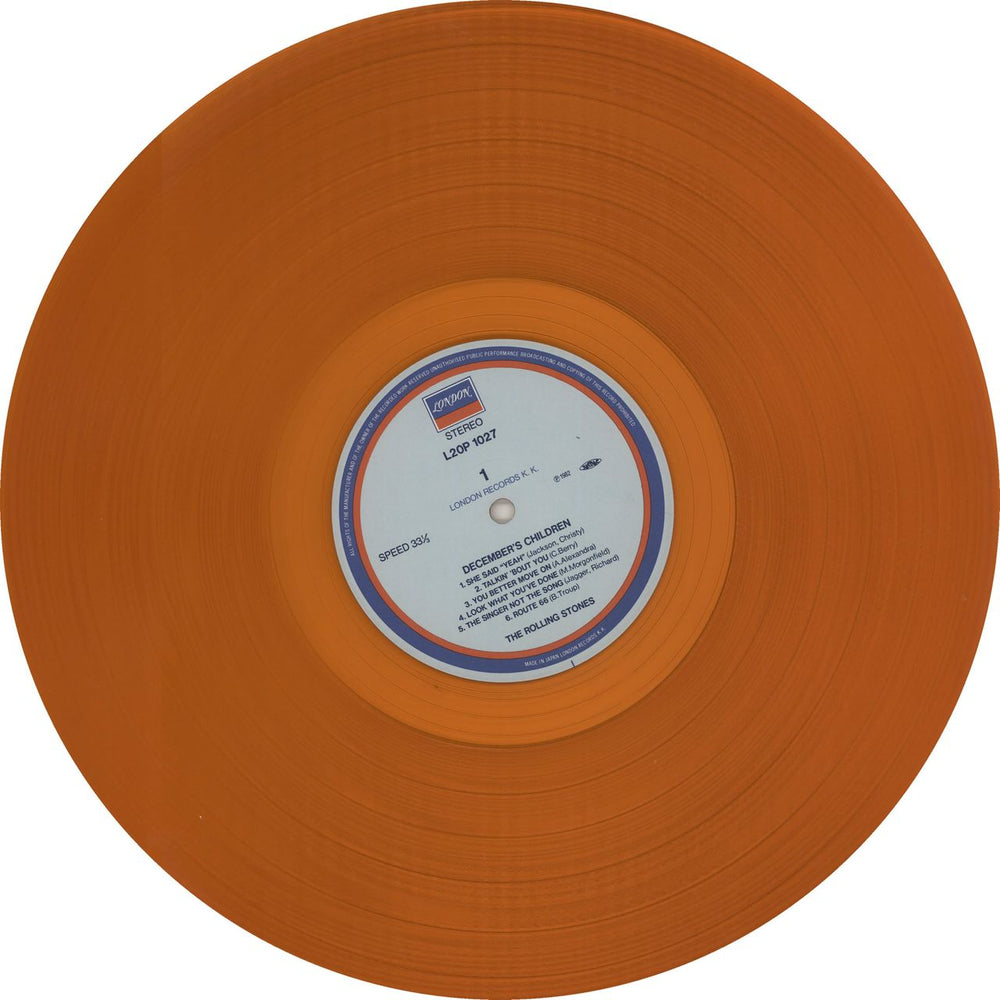 The Rolling Stones December's Children (And Everybody's) - Orange Vinyl Japanese vinyl LP album (LP record)