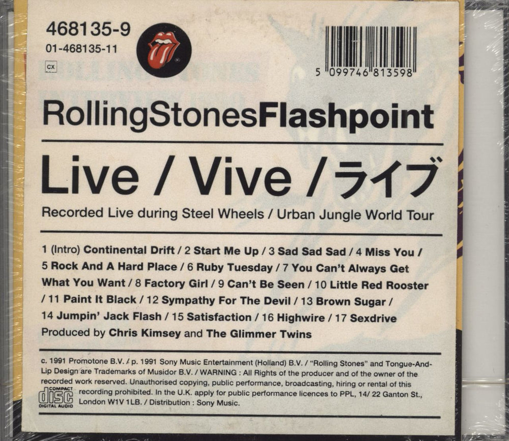 The Rolling Stones Flashpoint + Interview - Sealed UK 2 CD album set (Double CD) 5099746813598