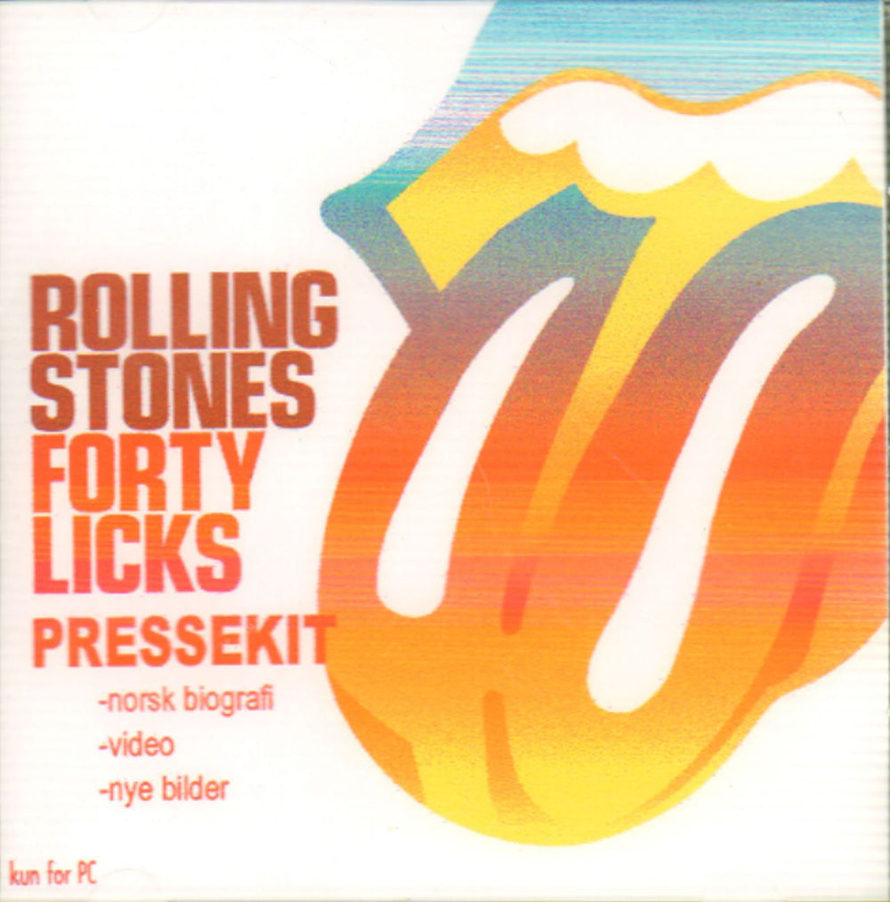 The Rolling Stones Forty Licks Pressekit Danish Promo CD-ROM CD-ROM