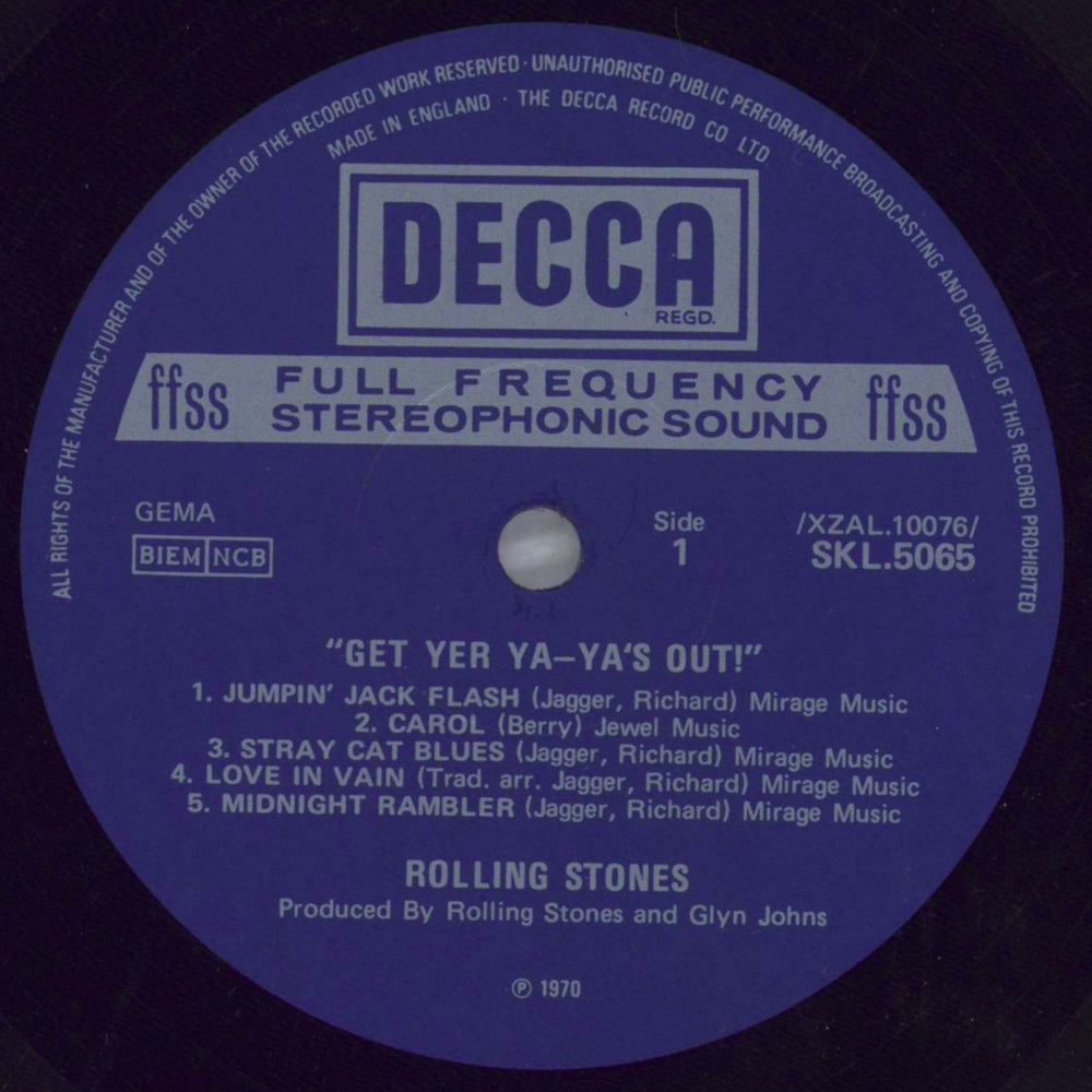 The Rolling Stones Get Yer Ya-Ya's Out! - 5th UK vinyl LP album (LP record) ROLLPGE823998