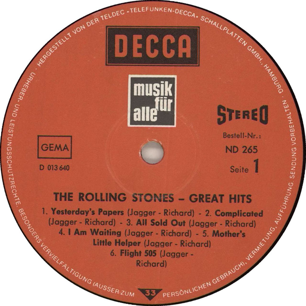 The Rolling Stones Great Hits - 1st German vinyl LP album (LP record) ROLLPGR77761