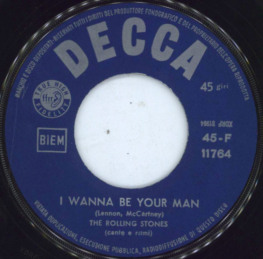 The Rolling Stones I Wanna Be Your Man - Green p/s Italian 7" vinyl single (7 inch record / 45) ROL07IW804495