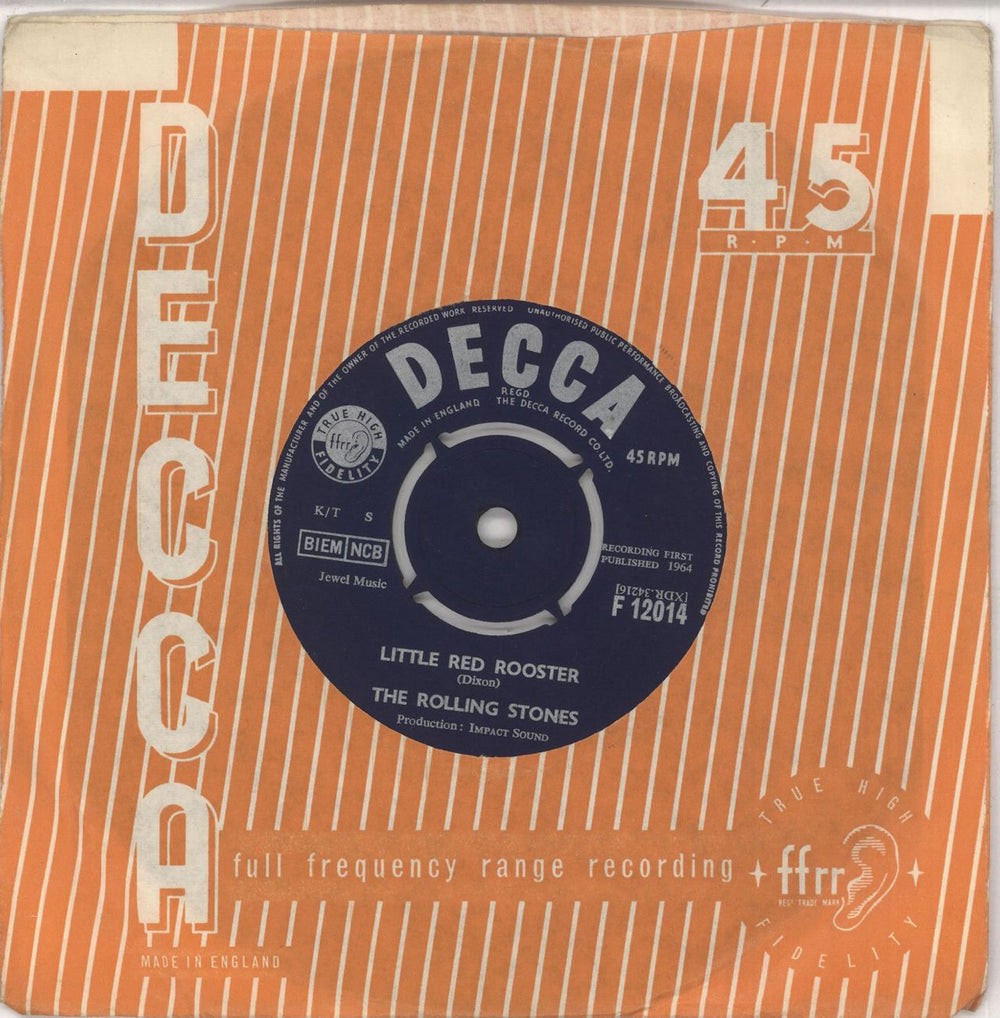 The Rolling Stones Little Red Rooster - 2nd [b] UK 7" vinyl single (7 inch record / 45) F12014