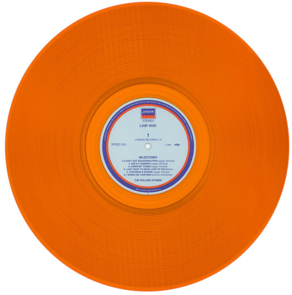 The Rolling Stones Milestones - Orange Vinyl + postcard Japanese vinyl LP album (LP record) ROLLPMI222597