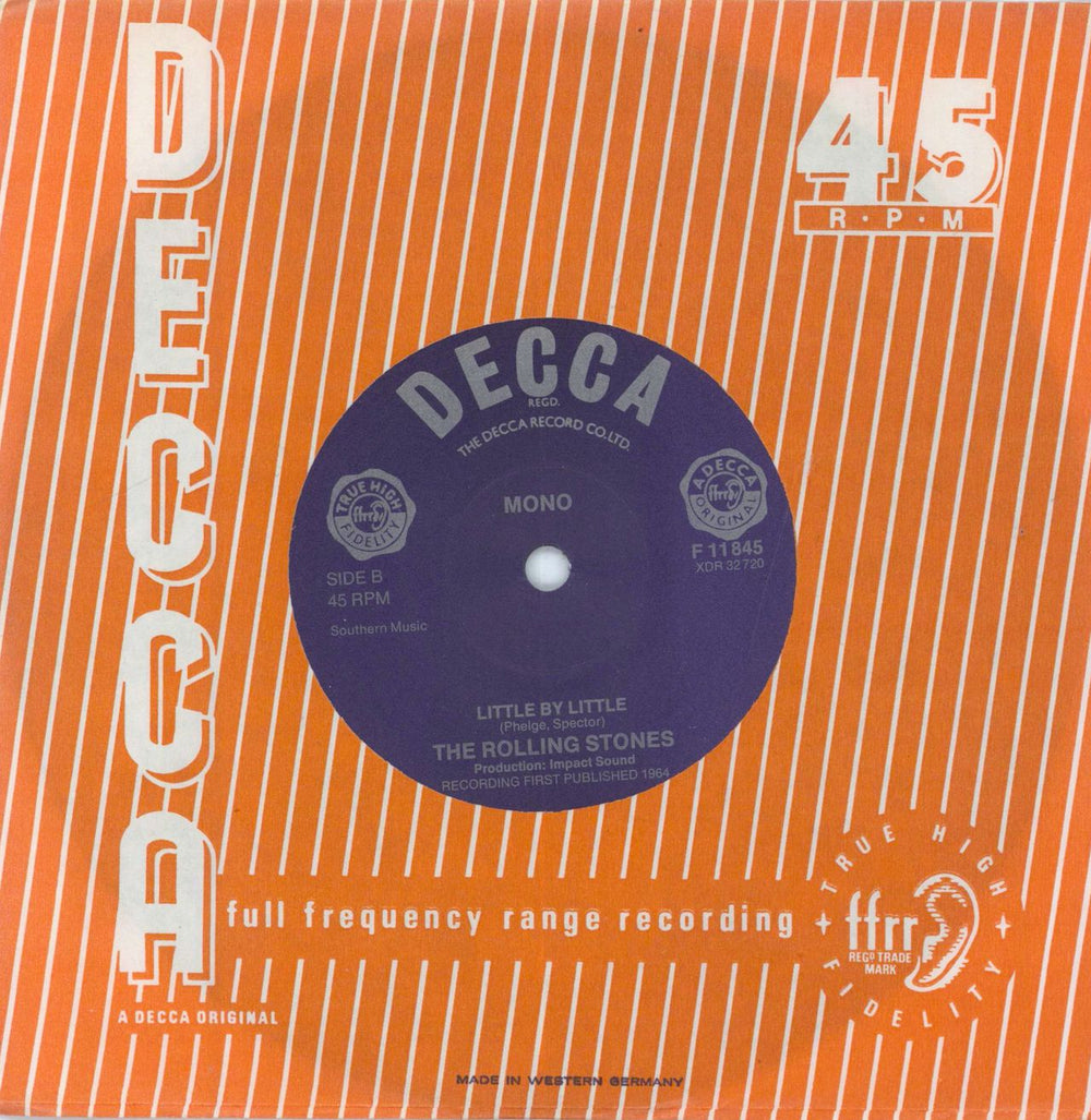 The Rolling Stones Not Fade Away UK 7" vinyl single (7 inch record / 45)