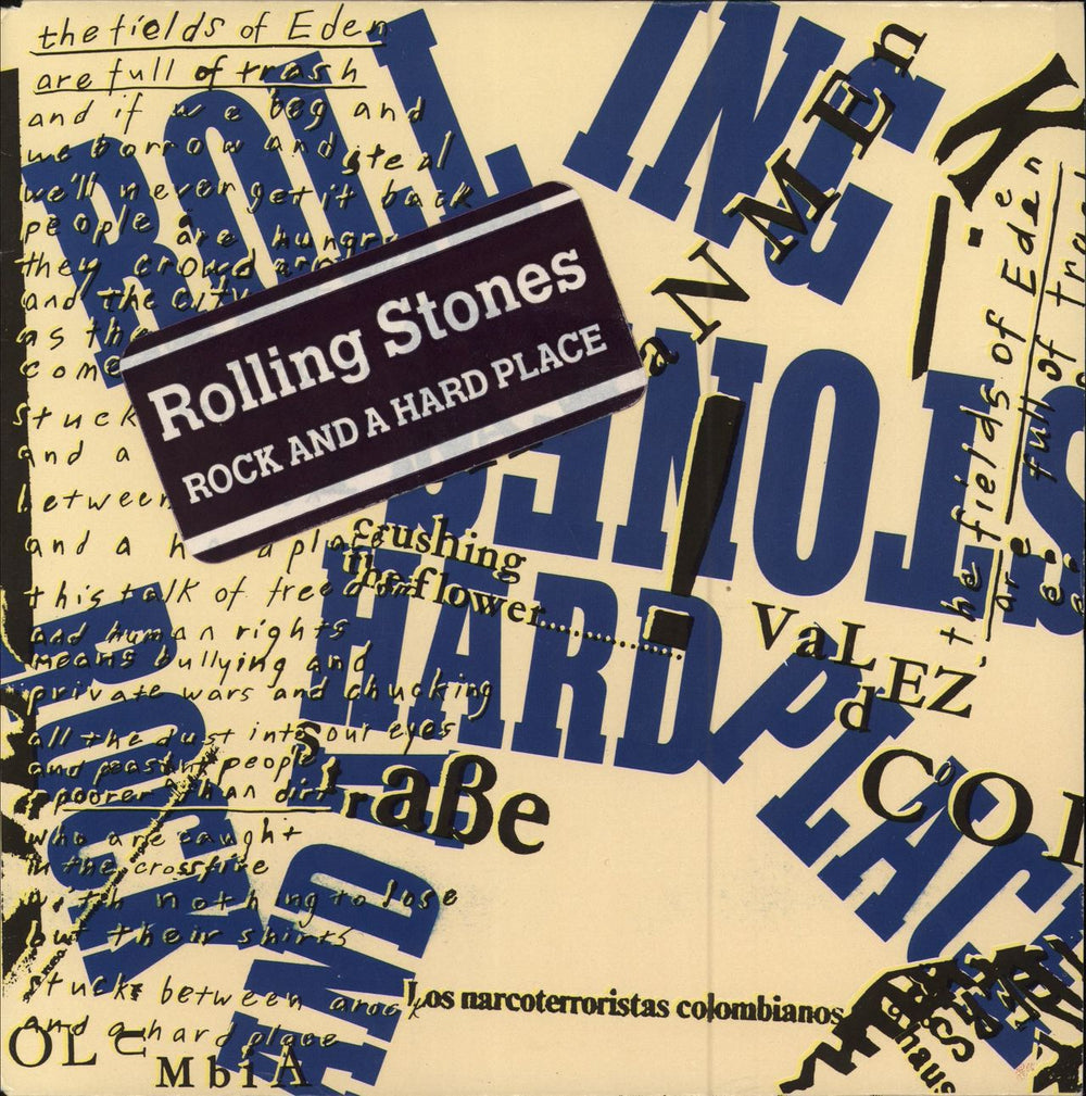 The Rolling Stones Rock And A Hard Place - 1st - Hype-Stickered Dutch 7" vinyl single (7 inch record / 45) 655422-7