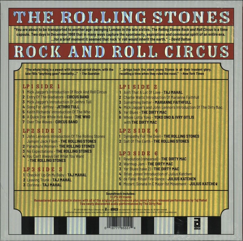 The Rolling Stones Rock And Roll Circus - Sealed UK Vinyl Box Set 018771855514