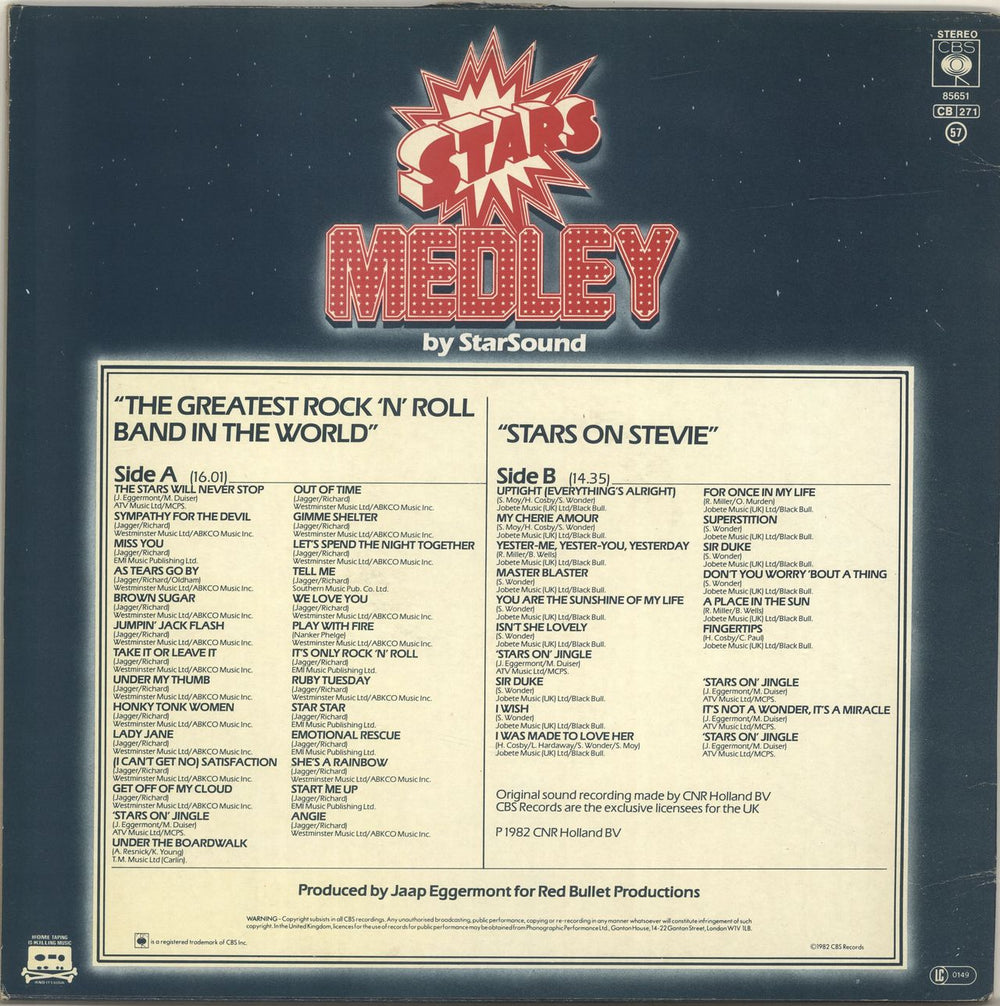 The Rolling Stones Stars Medley UK vinyl LP album (LP record)