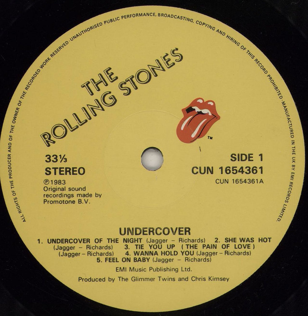 The Rolling Stones Undercover - Complete UK vinyl LP album (LP record) ROLLPUN763481