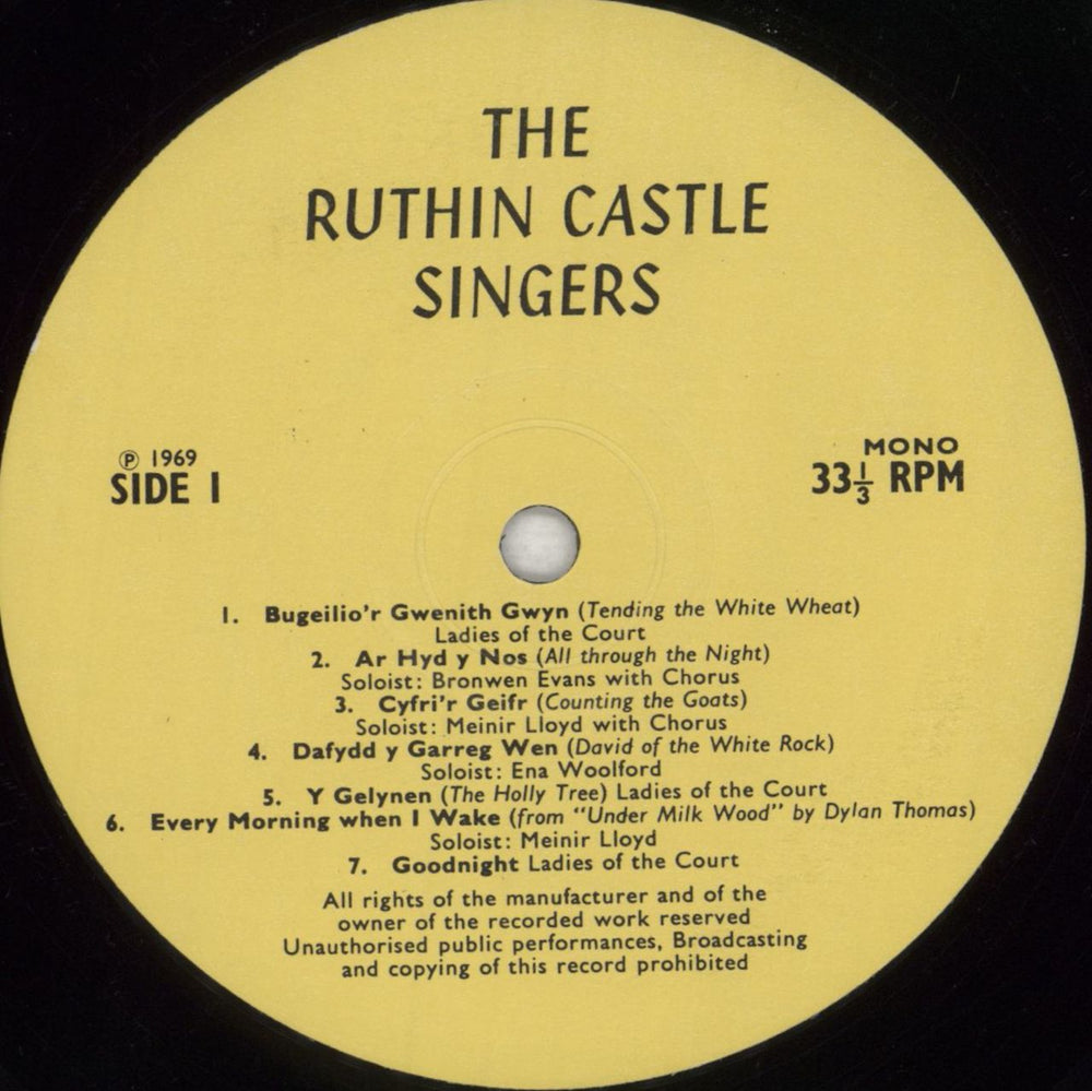 The Ruthin Castle Singers Medieval Banquet UK vinyl LP album (LP record) 6KGLPME825296