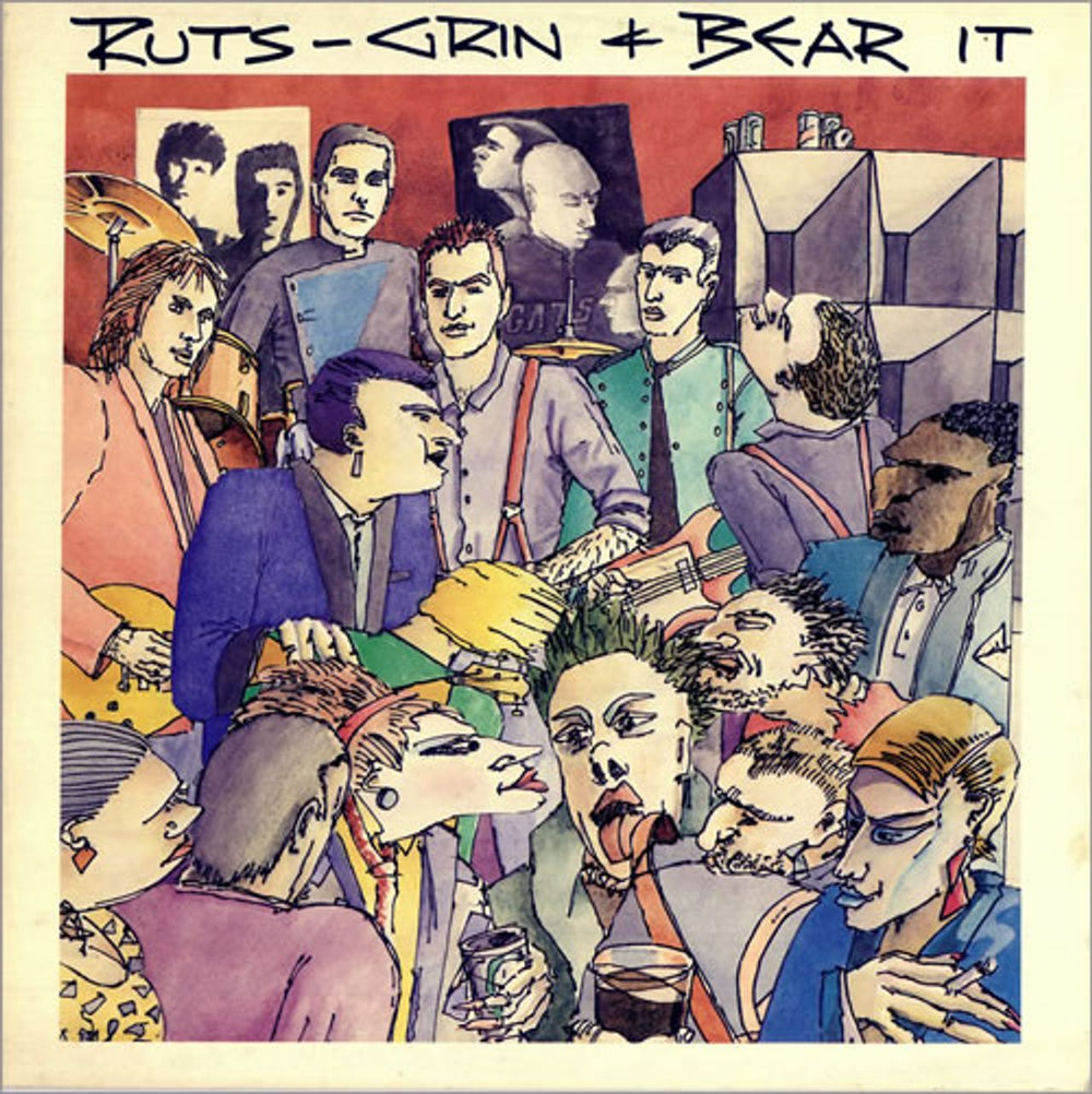 The Ruts Grin & Bear It UK vinyl LP album (LP record) OVED57