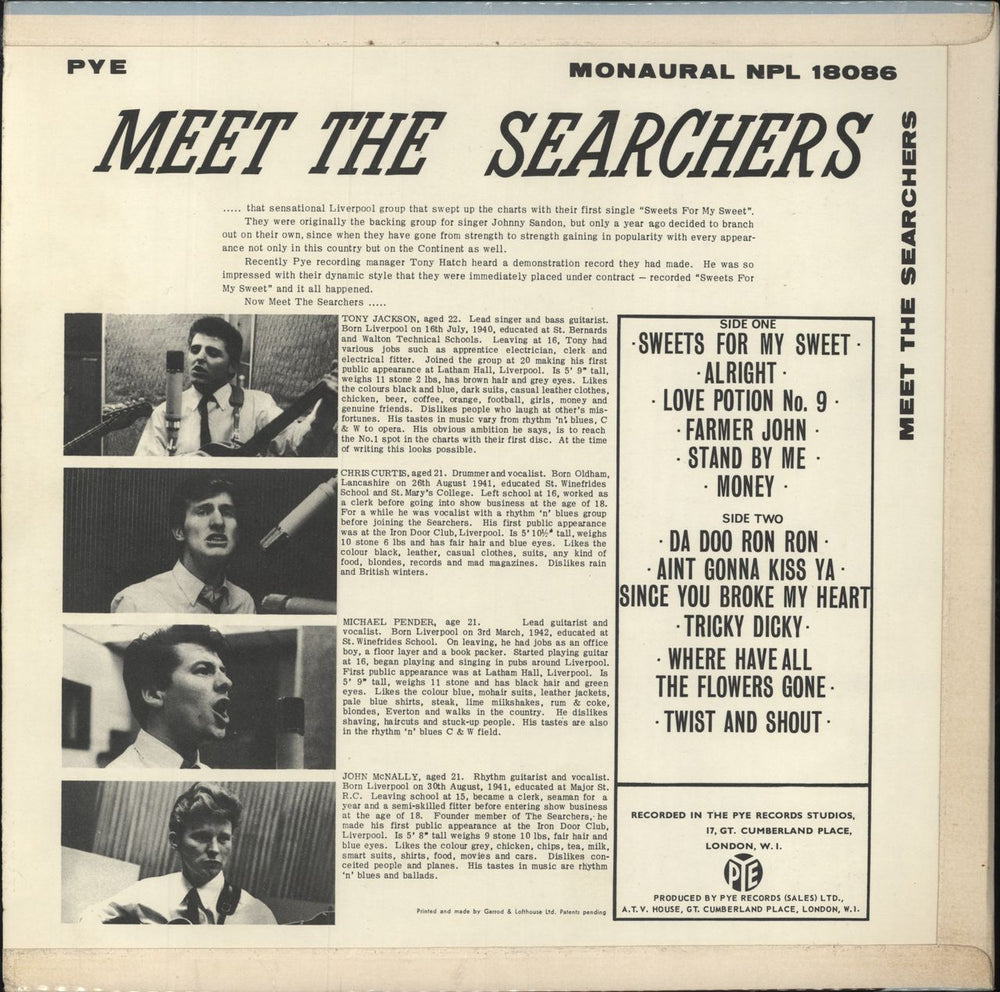 The Searchers Meet The Searchers - EX UK vinyl LP album (LP record)