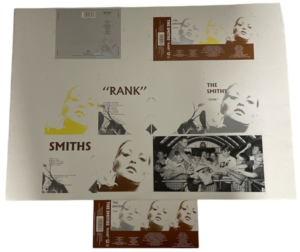 The Smiths Rank: Proof artwork for CD & Cassette + Cassette Inlay UK Promo artwork ARTWORK
