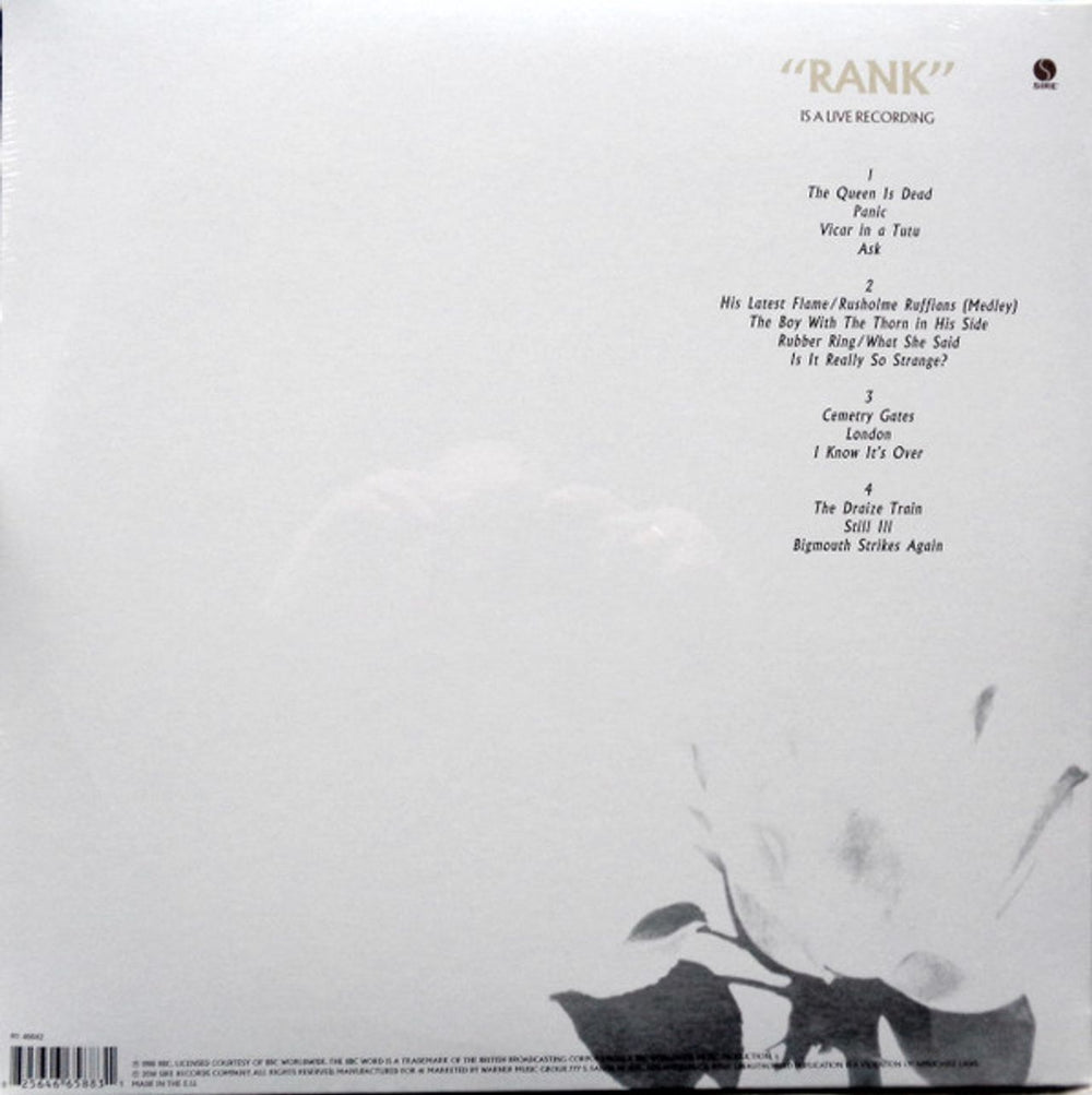 The Smiths Rank - Remastered 180 Gram + Poster - Sealed UK 2-LP vinyl record set (Double LP Album) 825646658831
