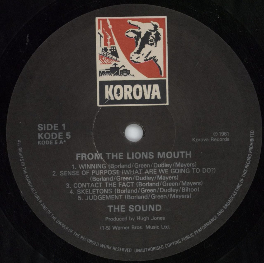 The Sound From The Lions Mouth UK vinyl LP album (LP record) T-SLPFR188087