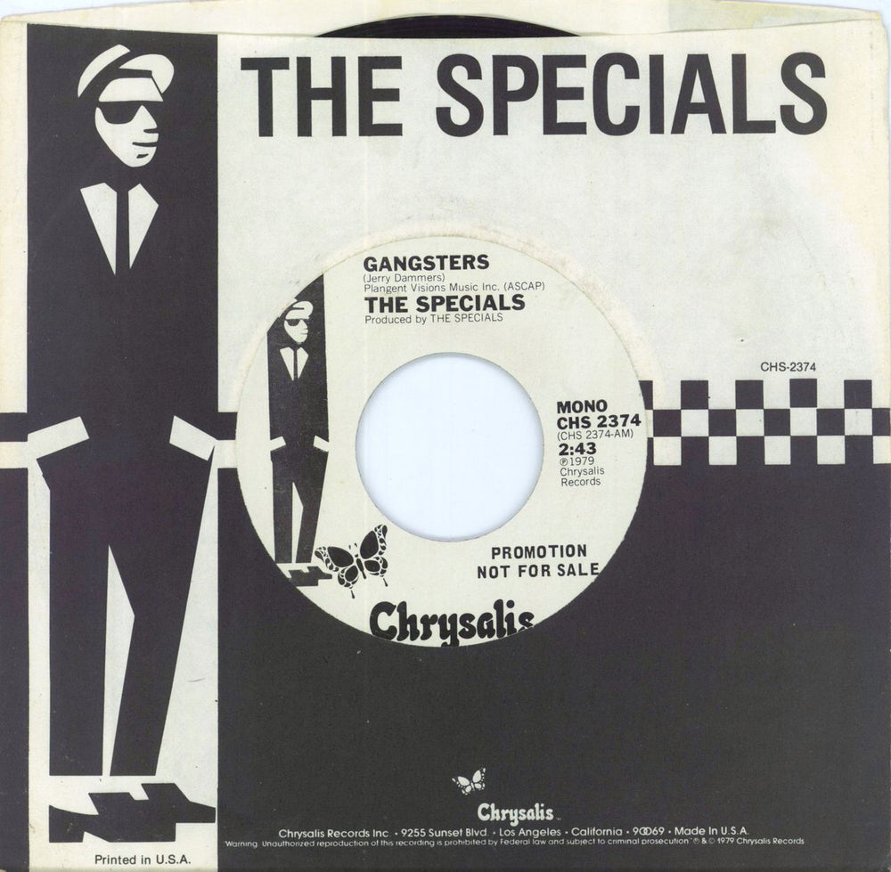 The Specials Gangsters US Promo 7" vinyl single (7 inch record / 45) CHS2374