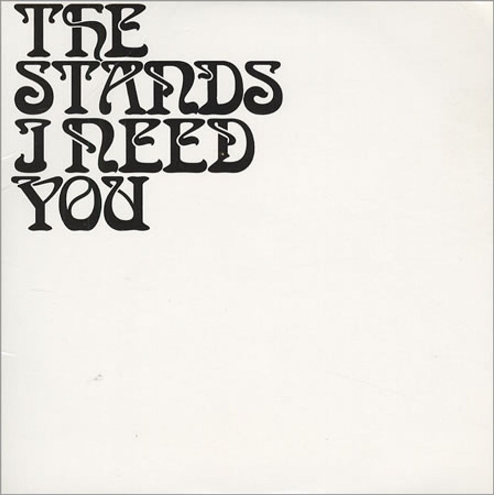 The Stands I Need You UK Promo CD single (CD5 / 5") RADCD146