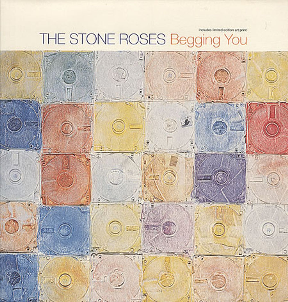 The Stone Roses Begging You + Print UK 12" vinyl single (12 inch record / Maxi-single) GFST22060