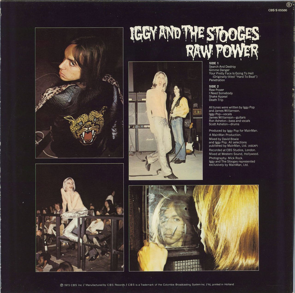 The Stooges Raw Power Dutch vinyl LP album (LP record)