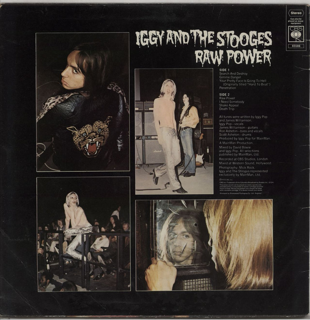 The Stooges Raw Power - VG UK vinyl LP album (LP record)