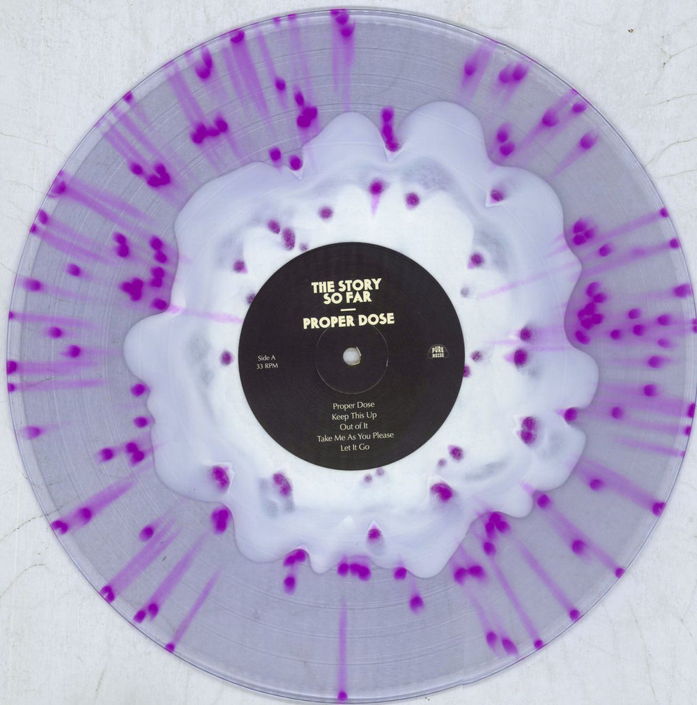 The Story So Far Proper Dose - Purple Splatter Clear Vinyl UK vinyl LP album (LP record) V33LPPR824282