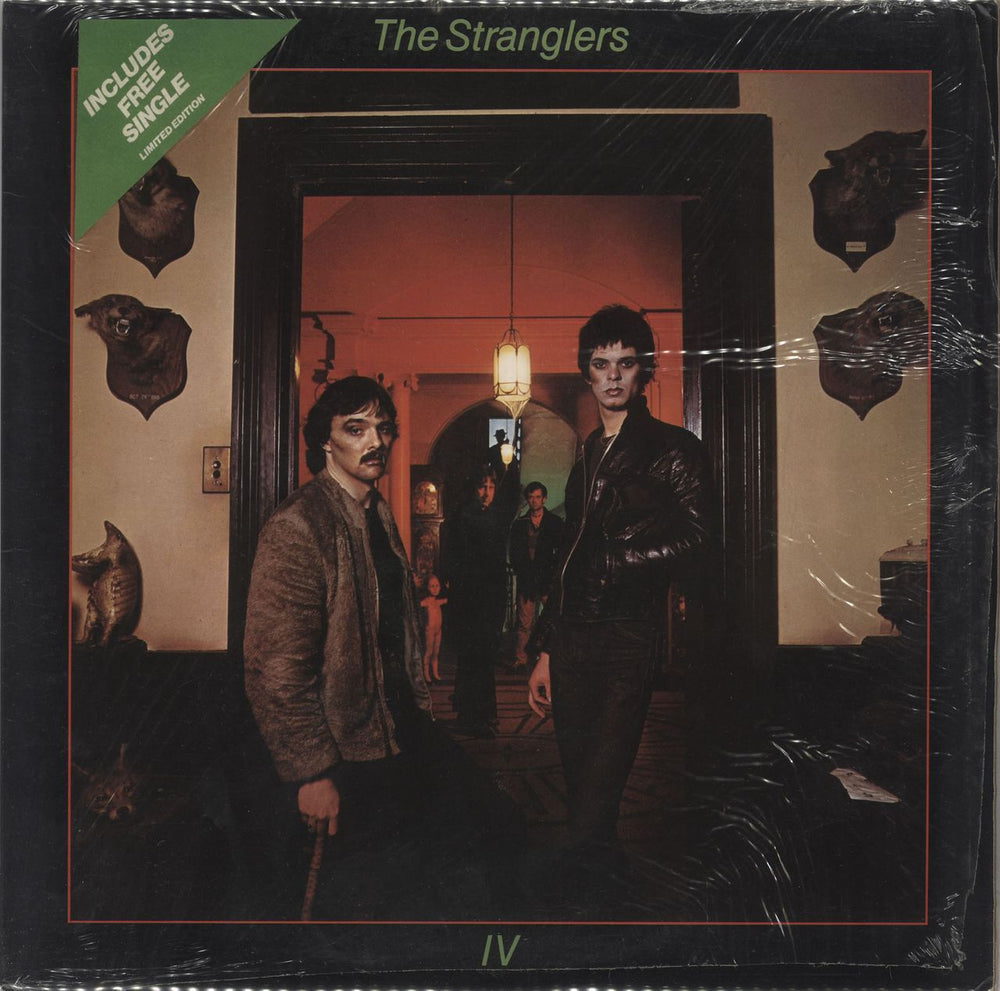 The Stranglers IV - Rattus Norvegicus + 7" & green sticker on shrink - Complete UK vinyl LP album (LP record) UAG30045