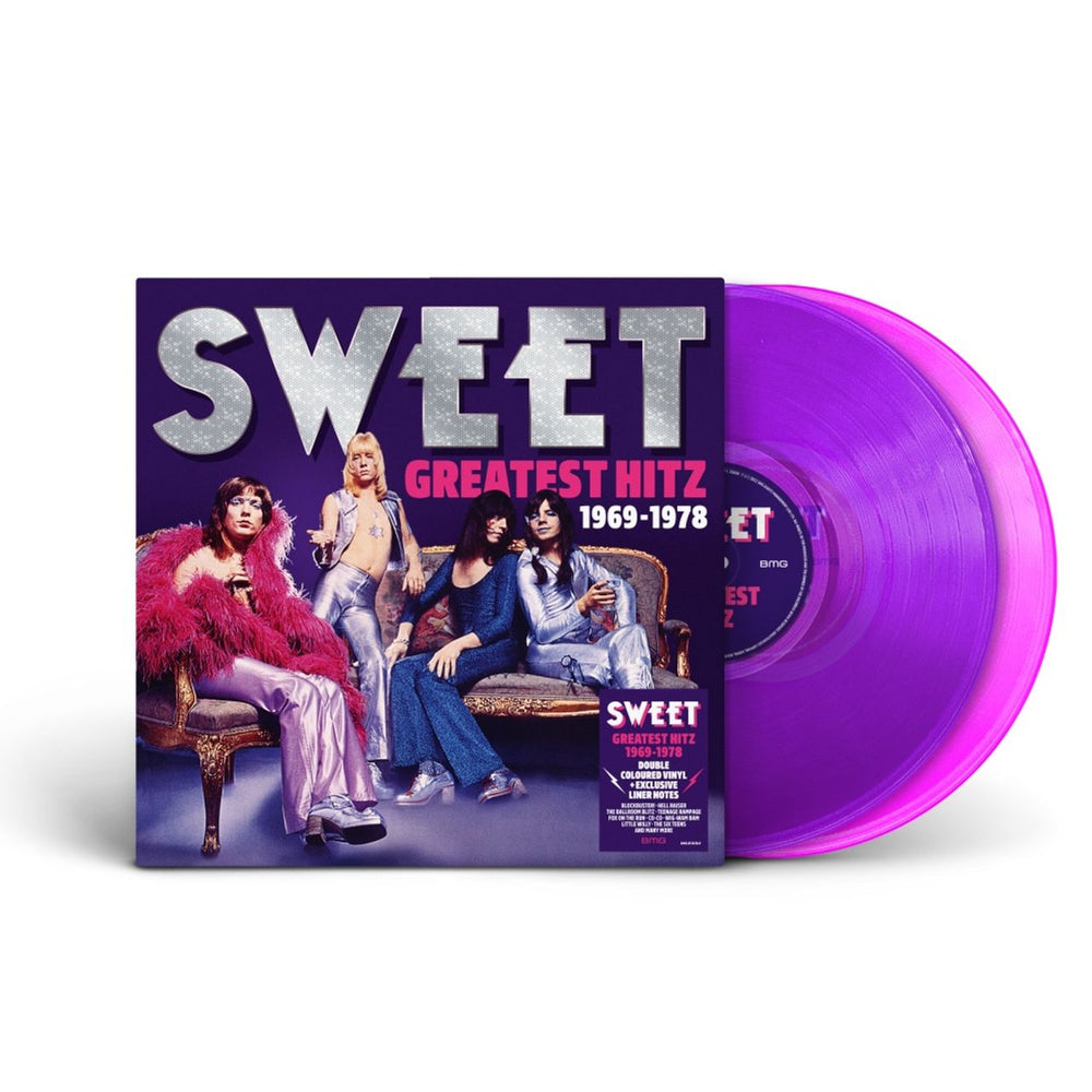 The Sweet Greatest Hitz 1969-1978 - Violet & Pink Vinyl - Sealed UK 2-LP vinyl record set (Double LP Album) BMGCAT5870LP