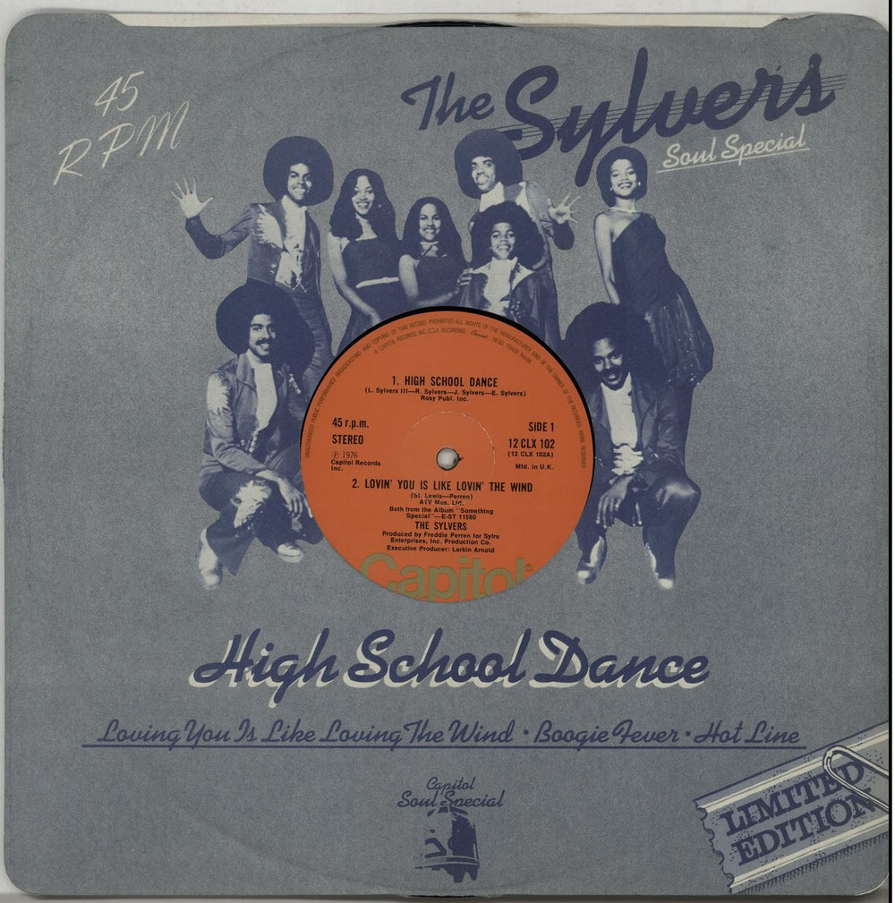 The Sylvers High School Dance UK 12" vinyl single (12 inch record / Maxi-single) 12CLX102