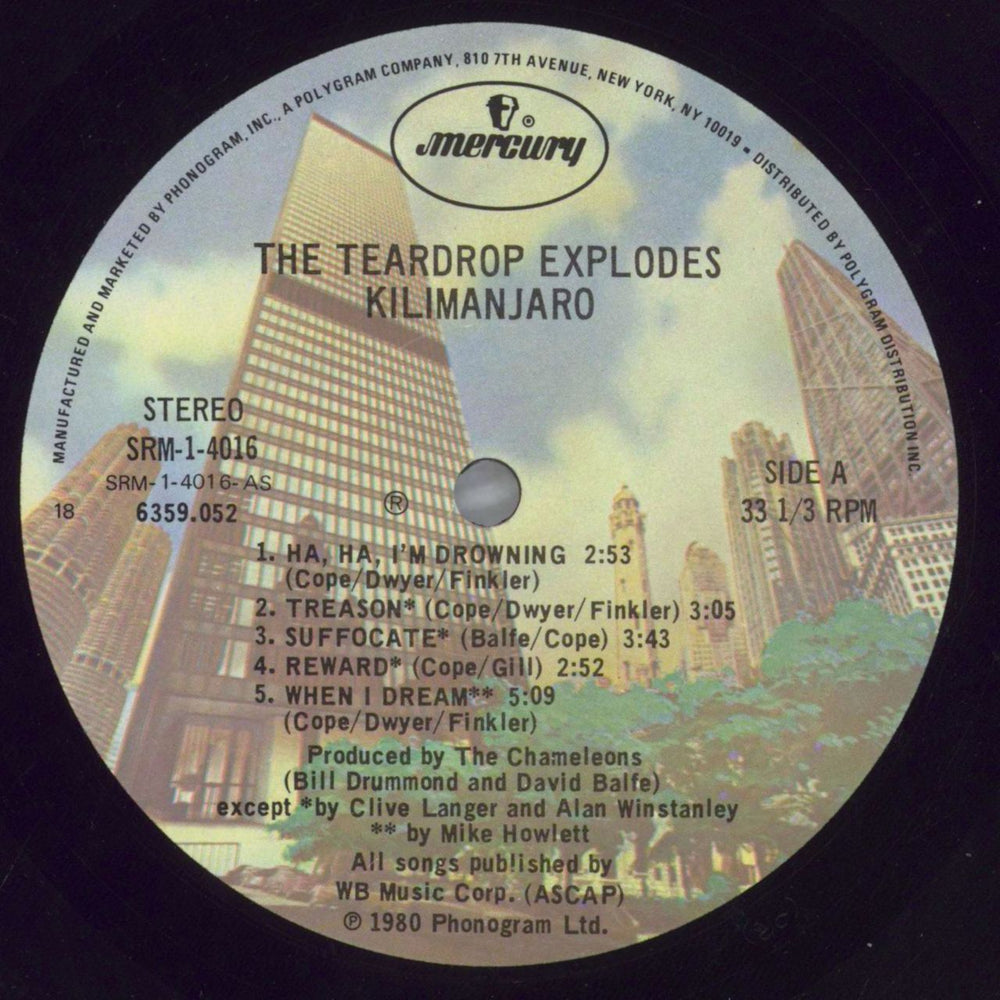 The Teardrop Explodes Kilimanjaro US vinyl LP album (LP record) TDPLPKI823728