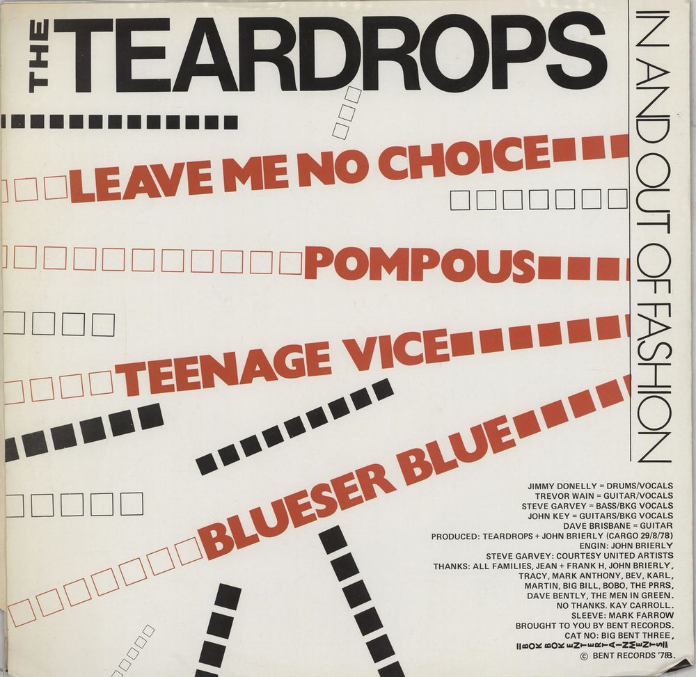 The Teardrops In And Out Of Fashion UK 12" vinyl single (12 inch record / Maxi-single) 2HN12IN757788