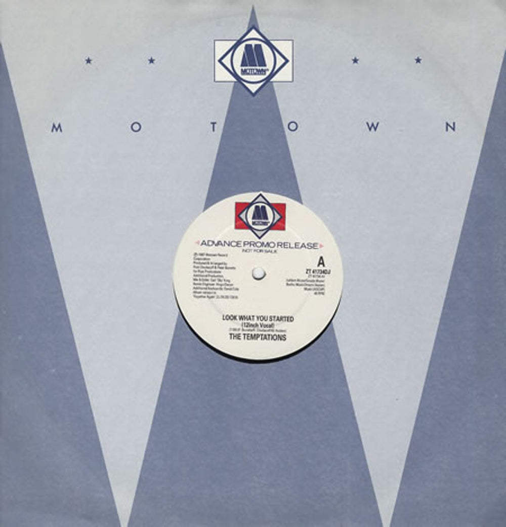 The Temptations Look What You Started UK Promo 12" vinyl single (12 inch record / Maxi-single) ZT41734DJ