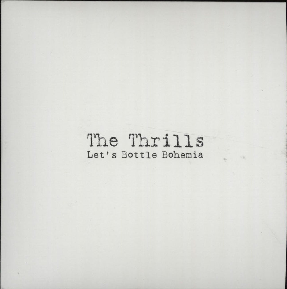 The Thrills Let's Bottle Bohemia UK Promo CD Album Box Set RILDXLE303021