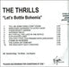 The Thrills Let's Bottle Bohemia US Promo CD-R acetate CD-R ACETATE