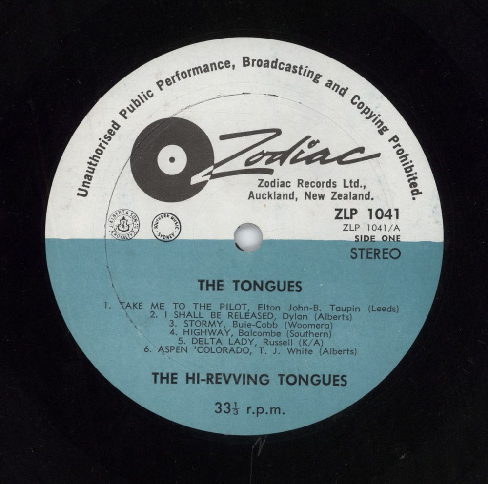 The Tongues The Hi-Revving Tongues New Zealand Promo vinyl LP album (LP record)