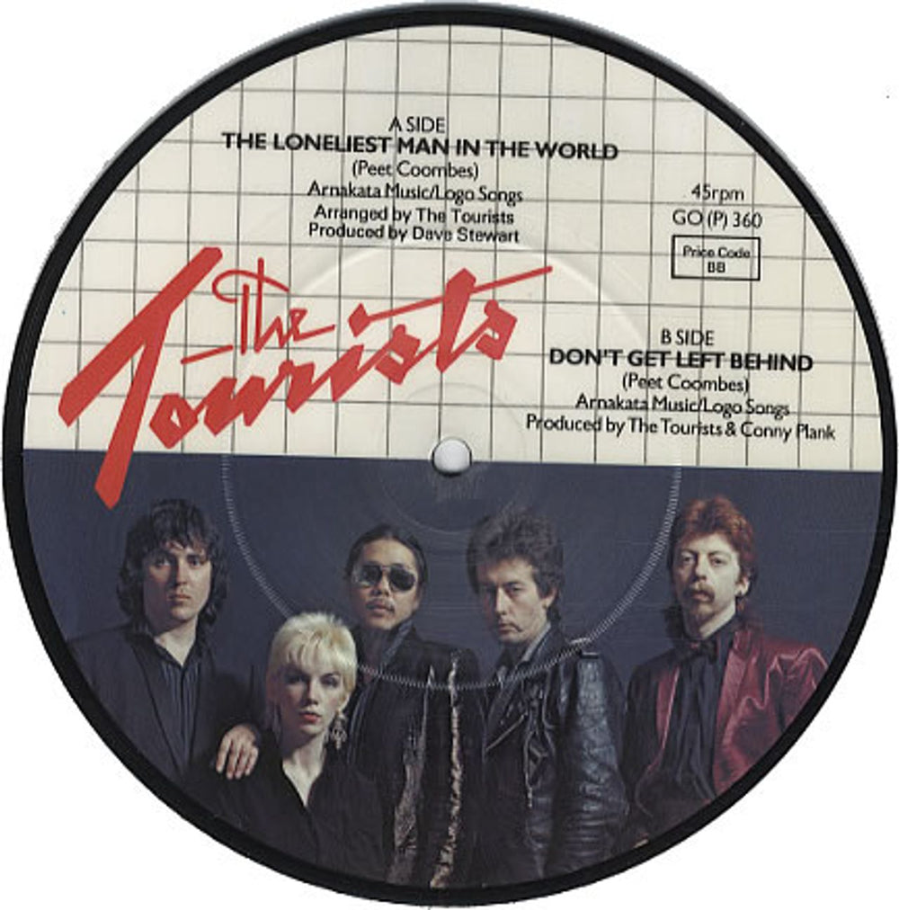 The Tourists The Loneliest Man In The World UK 7" vinyl picture disc (7 inch picture disc single) TOU7PTH37974