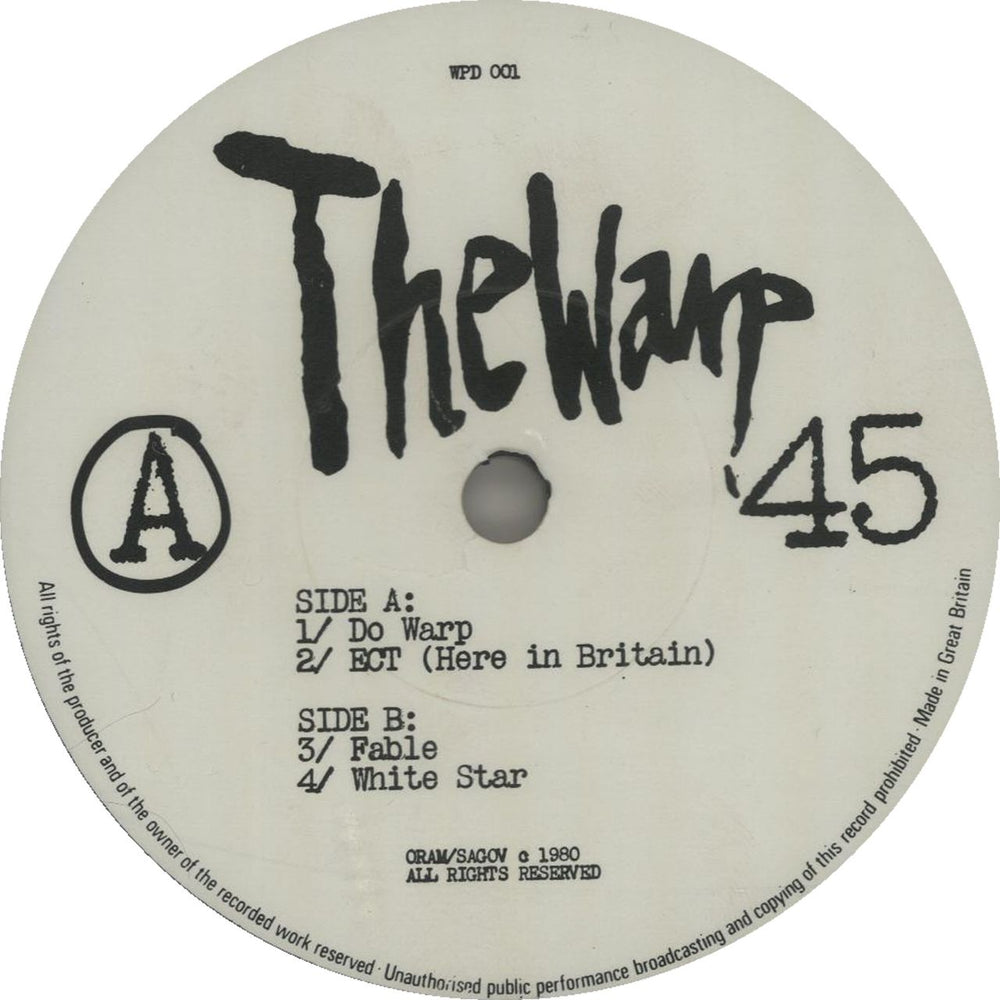 The Warp The Warp UK 7" vinyl single (7 inch record / 45)