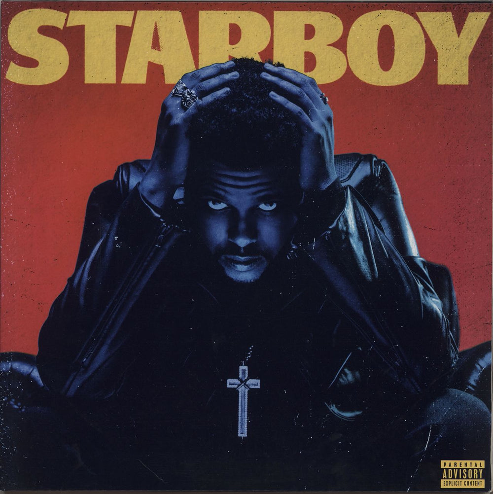 The Weeknd Starboy - Red Vinyl UK 2-LP vinyl record set (Double LP Album) 0602557227512