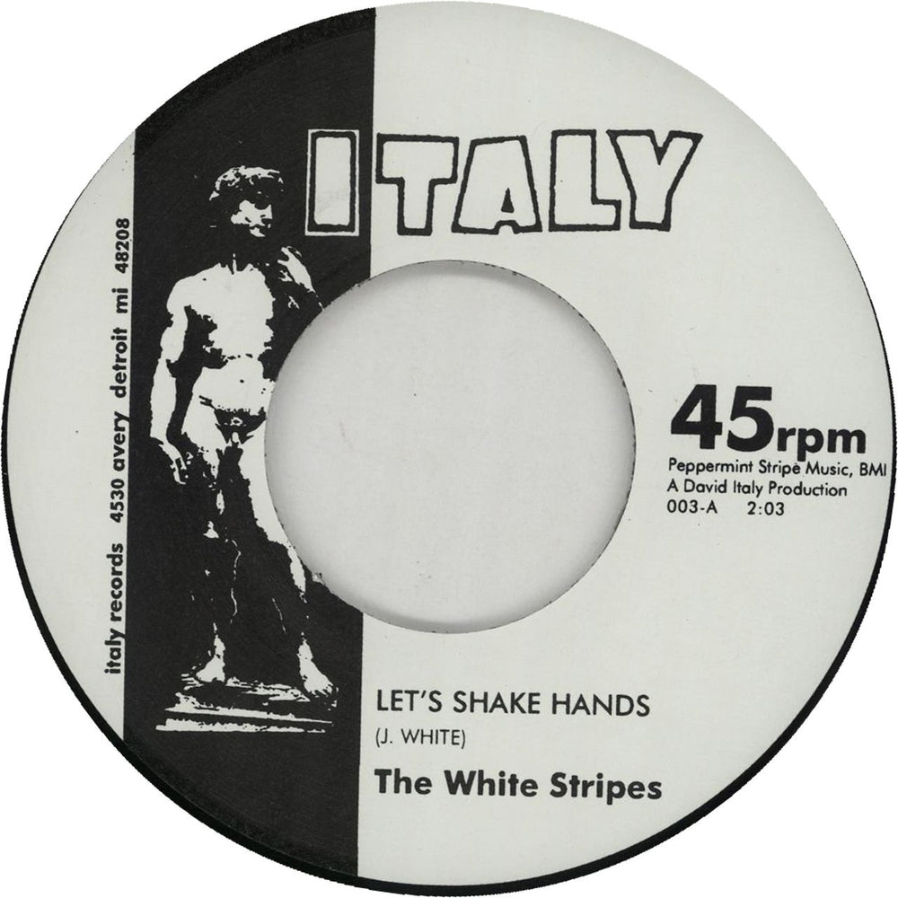 The White Stripes Let's Shake Hands US 7" vinyl single (7 inch record / 45) WST07LE247550