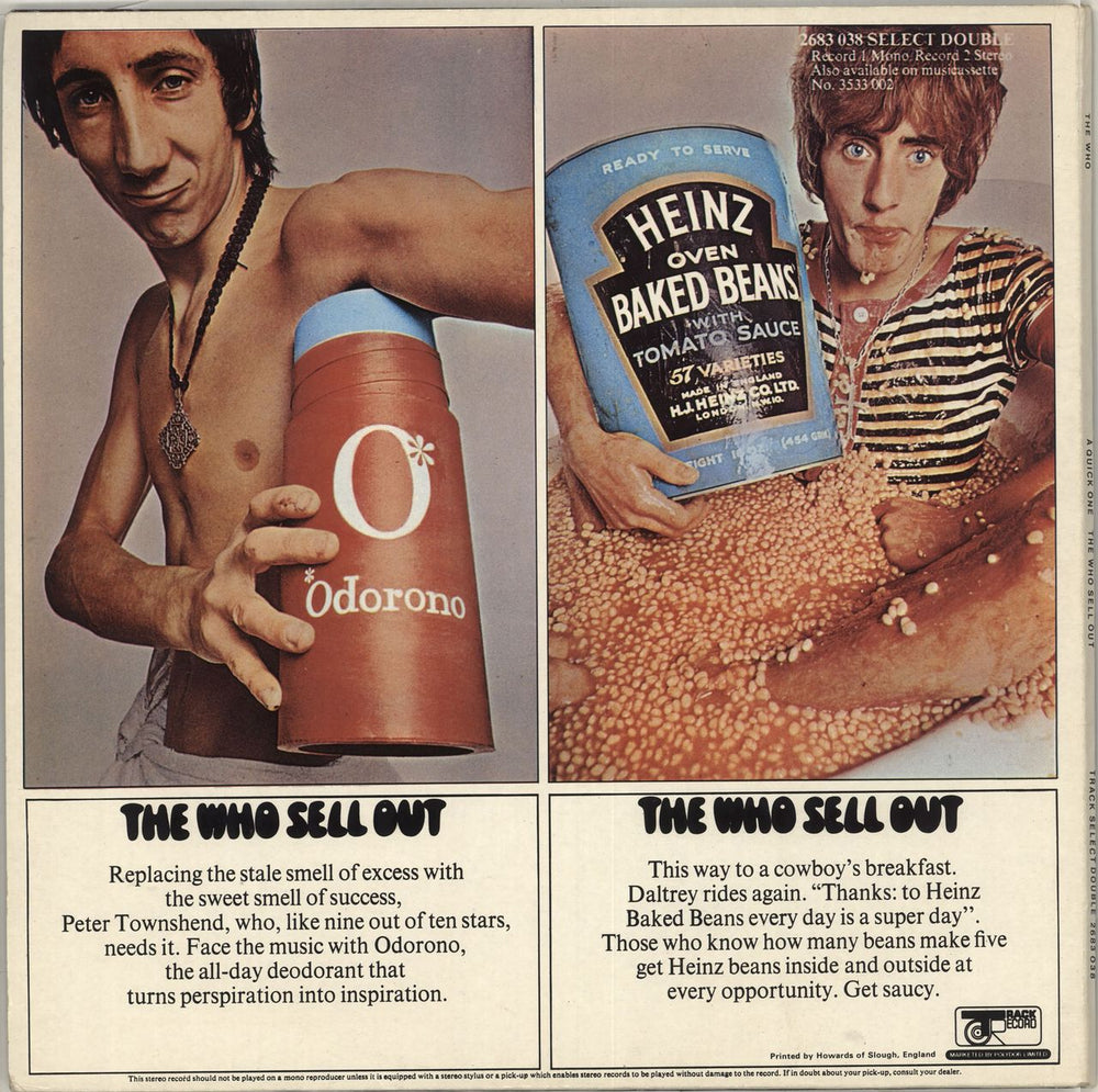 The Who A Quick One / The Who Sell Out UK 2-LP vinyl record set (Double LP Album)